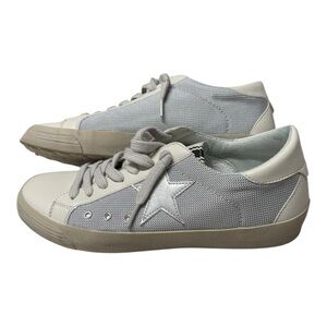 ShuShop Cream and Gray Star Sneakers